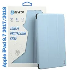 Чохол до планшета BeCover Tri Fold Soft TPU Silicone Apple iPad 9.7 2017/2018 A1822/A1823/A1893/A1954 Light Blue (708512)