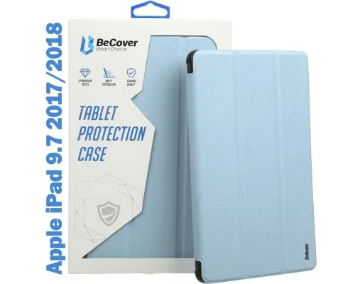 Чохол до планшета BeCover Tri Fold Soft TPU Silicone Apple iPad 9.7 2017/2018 A1822/A1823/A1893/A1954 Light Blue (708512)