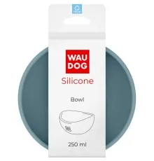 Посуд для котів WAUDOG Silicone Миска 250 мл сіра (508111)