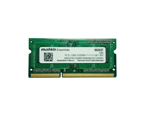 Модуль памяті для ноутбука SoDIMM DDR3L 4GB 1600 MHz Essentials Mushkin (992037)