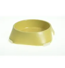 Посуда для собак Fiboo Миска с антискользящими накладками L желтая (FIB0119)