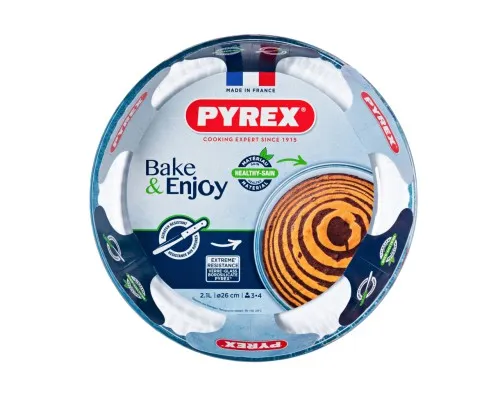 Форма для выпечки Pyrex BakeEnjoy кругла 26 см 2,1л хвилястий край (818B000/7646)