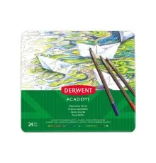 Олівці кольорові Derwent Academy Watercolour акварельні 24 кол., в метал. коробці (5028252269919)