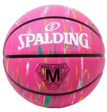 Мяч баскетбольный Spalding Marble Series рожевий, мультиколор Уні 5 84417Z (689344406725)