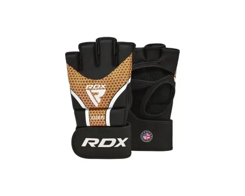 Перчатки для MMA RDX Aura Plus T-17 Black Golden L (GGR-T17BGL-L+)