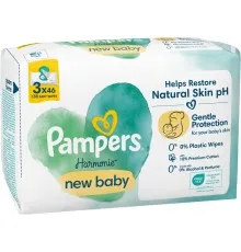 Детские влажные салфетки Pampers Harmonie New baby 3 пачки х 46 шт (8700216201025)