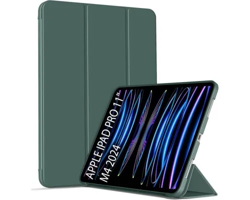 Чохол до планшета BeCover Tri Fold Soft TPU Silicone Apple iPad Pro 11" M4 2024 Dark Green (711746)