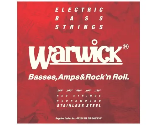 Струни для гітари Warwick Red Stainless Steel Medium Light 5-String (40-130) (42300 ML 5B)