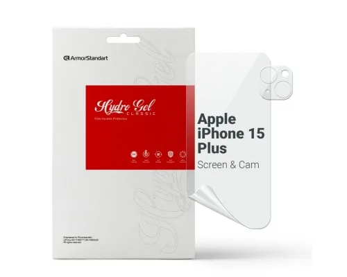 Плівка захисна Armorstandart Kit Clear screen + camera Apple iPhone 15 Plus (ARM80712)