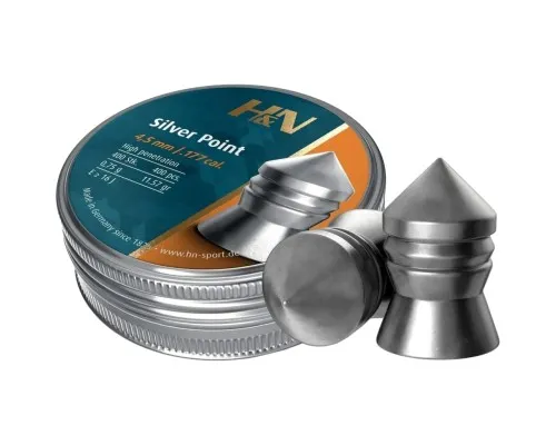 Пульки H&N Silver Point 4,5 мм 0,75 г 400 шт/уп (92344500004)