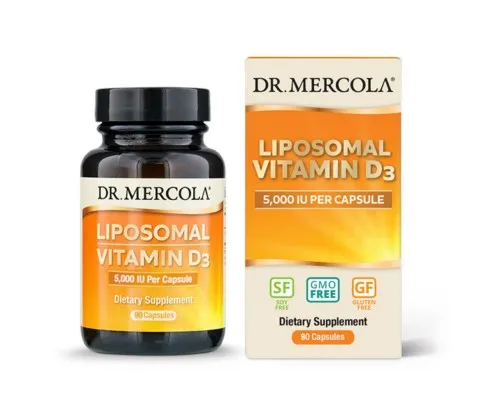 Вітамін Dr. Mercola Вітамін D3 ліпосомальна, 5000 МО, Liposomal Vitamin D3, 90 к (MCL-03200)