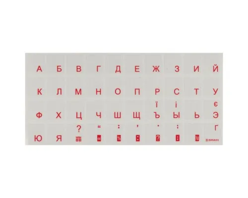 Наклейка на клавиатуру Brain red (STBRTRRED)