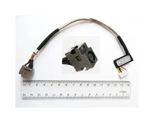 Разъем питания ноутбука с кабелем для HP PJ064 (7.4mm x 5.0mm + center pin), 5(4)-pi Универсальный (A49032)