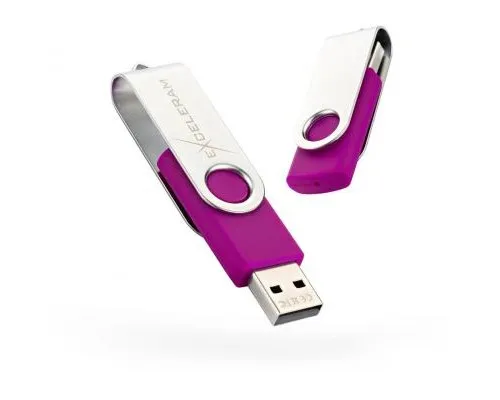 USB флеш накопичувач eXceleram 32GB P1 Series Silver/Purple USB 2.0 (EXP1U2SIPU32)