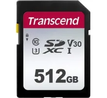 Карта памяти Transcend 512GB SDXC class 10 UHS-I (TS512GSDC300S)
