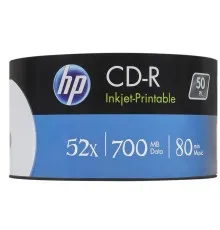 Диск CD HP CD-R 700MB 52X IJ PRINT 50шт Spindle (69312/CRE00017WIP-3)