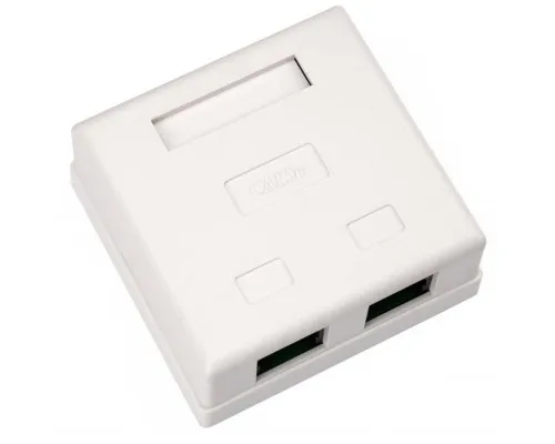 Комп'ютерна розетка RJ45x2 UTP cat.5e 8P8C Vinga (VCPRJ45O2)