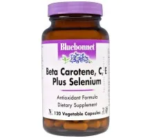 Витаминно-минеральный комплекс Bluebonnet Nutrition Бета-Каротин, C, Е+Селен, Beta Carotene, C, E Plus Selenium, (BLB-00322)