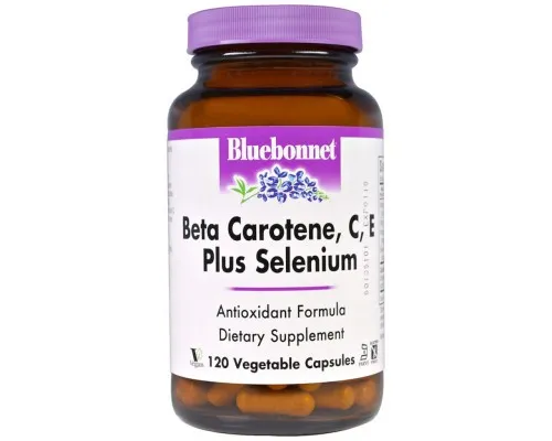Вітамінно-мінеральний комплекс Bluebonnet Nutrition Бета-Каротин, C, Е + Селен, Beta Carotene, C, E Plus Seleniu (BLB-00322)