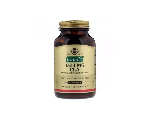 Жирні кислоти Solgar Конюгована Линолевая Кислота (CLA) 1300 мг, Tonalin (Тона (SOL-02714)