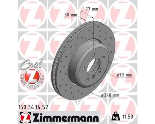 Гальмівний диск ZIMMERMANN 150.3434.52