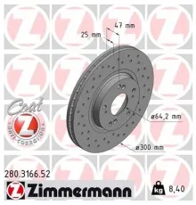 Гальмівний диск ZIMMERMANN 280.3166.52