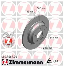 Гальмівний диск ZIMMERMANN 400.3662.20