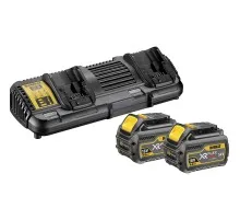 Зарядное устройство для аккумуляторов инструмента DeWALT 18 В, 54 В,4 А, 1.2 кг, 2 аккумулятора (DCB132T2)