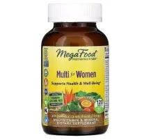 Мультивітамін MegaFood Мультивітаміни для Жінок, Multi for Women, 120 таблеток (MGF-10324)