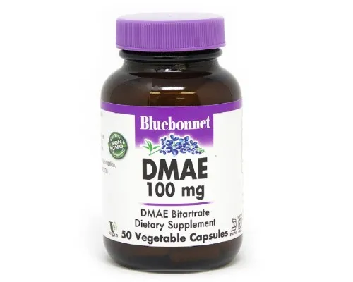 Амінокислота Bluebonnet Nutrition Диметиламіноетанол, DMAE, 100 мг, 50 рослинних капсул (BLB1088)