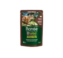 Влажный корм для кошек Monge BWild Cat Free Wet с мясом буйвола и овощами 85 г (8009470012751)