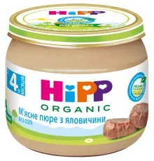 Дитяче пюре HiPP Organic м'ясне з яловичини, 80 г (9062300126034)