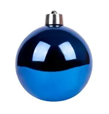 Елочная игрушка Novogod`ko шар, пластик, 30 см, синяя, глянец (974083)