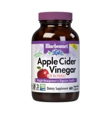 Трави Bluebonnet Nutrition Яблучний оцет, Apple cider vinegar, 60 вегетаріанських капсул (BLB0982)