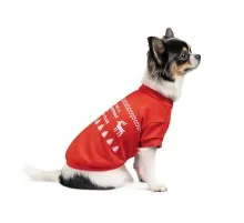 Футболка для тварин Pet Fashion "New Year" S червона (4823082429271)