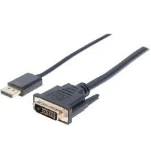 Кабель мультимедійний DisplayPort M to DVI-D 25 M 3.0m Manhattan Intracom (152136)
