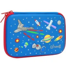 Пенал Cool For School з тисненням 1 відділення Блакитний (QT-5661-Blue)