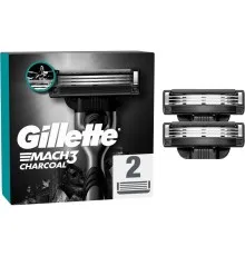 Сменные кассеты Gillette Mach3 Charcoal Древесный уголь 2 шт. (8700216062664)