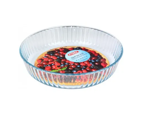 Форма для выпечки Pyrex BakeEnjoy кругла 26 см 2,1л хвилястий край стікер (818BN00/B046)