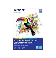 Кольоровий папір Kite А5 двосторонній Classic, 12арк/12 кол (K-287)