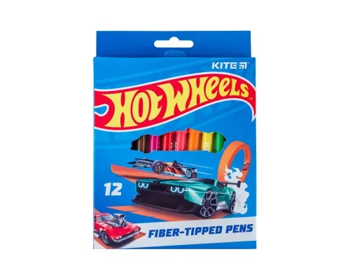 Фломастеры Kite Hot Wheels 12 цветов (HW24-447)