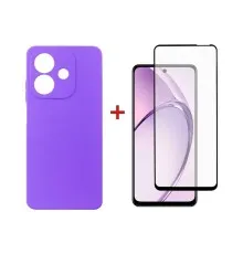 Чохол до мобільного телефона Dengos Oppo A3 Carbon + glass (Purple) (DG-KM-113)
