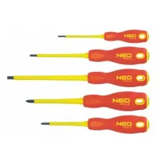 Набор отверток Neo Tools шлицевая (1000 В), набор 5 шт (04-220)