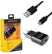 Зарядное устройство Grand-X Quick Charge QС3.0, + cable USB -> Type C 1m (CH-550TC)