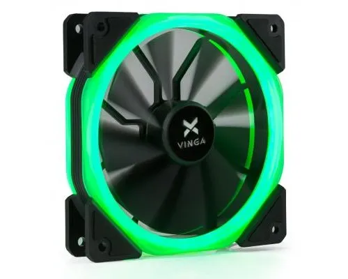 Кулер для корпуса Vinga LED fan-02 green