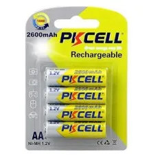 Акумулятор PkCell AA R6 NiMH 2600mAh * 4 (PC/AA2600-4B)