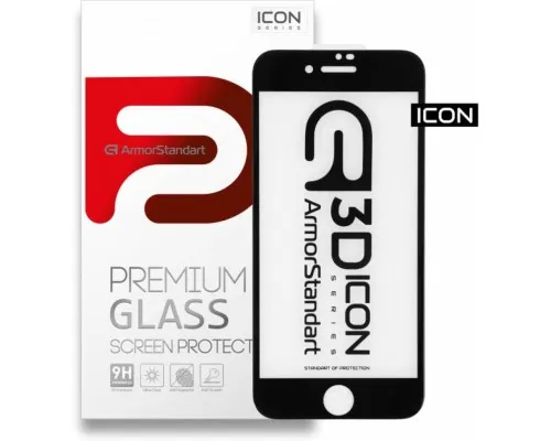 Скло захисне Armorstandart Icon 3D Apple iPhone 8 Plus/7 Plus Black (ARM55982-GI3D-BK)