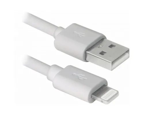 Дата кабель USB 2.0 AM to Lightning 1.0m MFI TPE White REAL-EL (EL123500055)