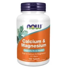 Минералы Now Foods Кальций и Магний, Calcium & Magnesium 2:1 Ratio, 100 таблет (NF1270)
