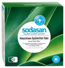 Таблетки для посудомоечных машин Sodasan органические 25 шт. (4019886024280)